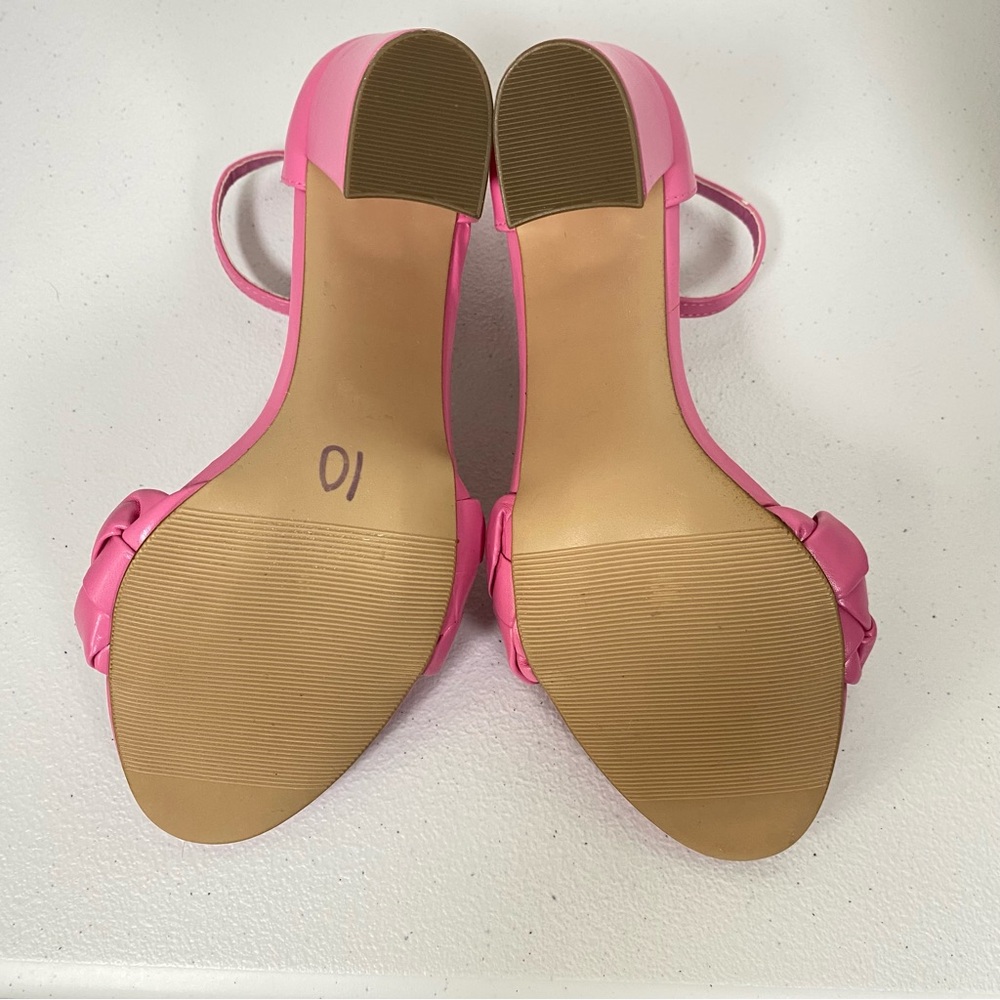 Madden Girl Barbi Sandals Women’s 6.5M Fuchsia Pink Block Heel Open Toe NWOT - Picture 6 of 8
